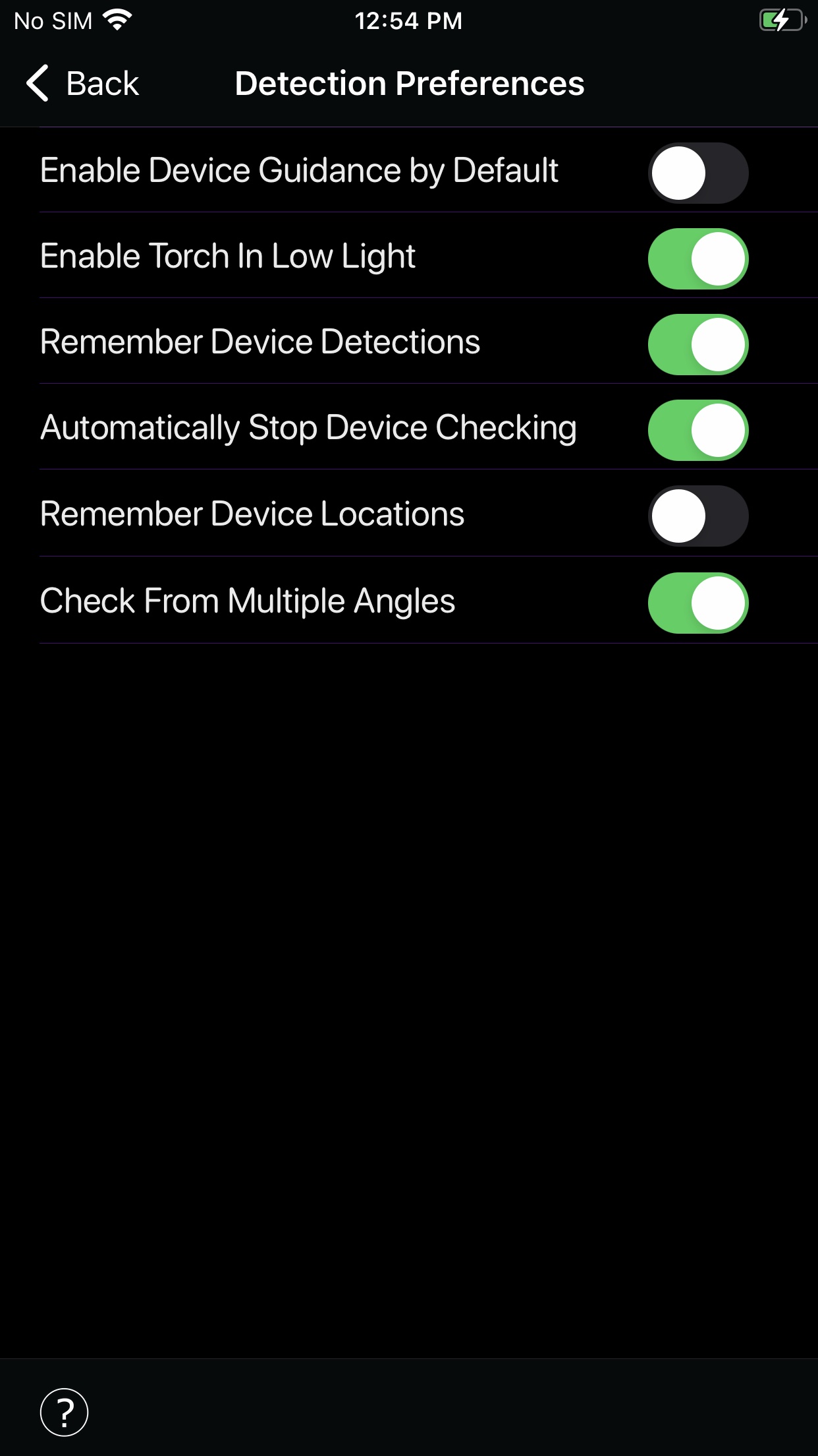Device Detection Preferences